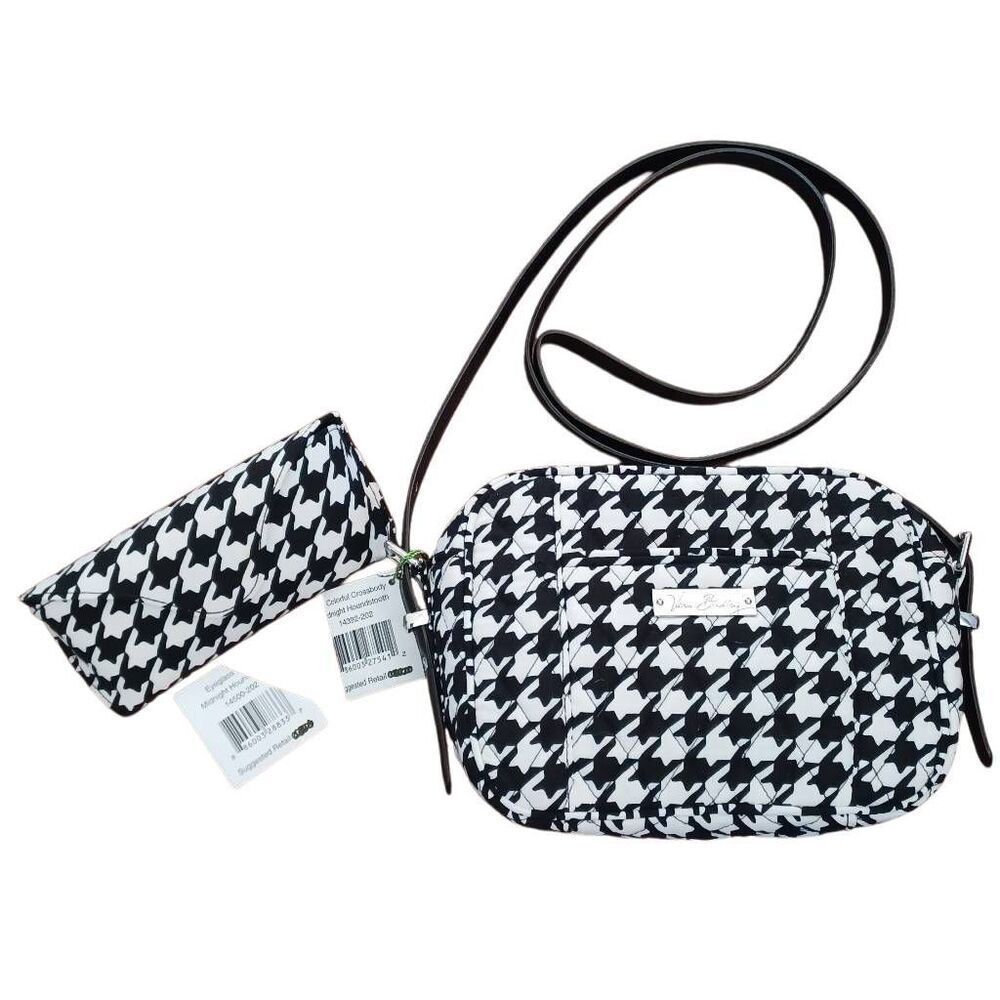 Vera Bradley Houndstooth purse w/ sunglasses case - Picture 1 of 4